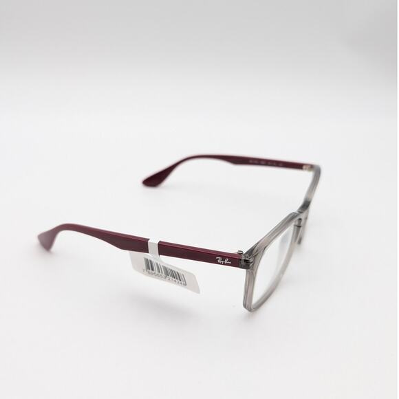 Ray Ban Unisex Full Rim Square Eyeglasses RB7074 Clear Grey Frame 52-18-145 - Picture 5 of 8